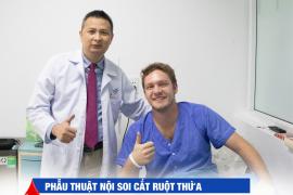  PHẪU THUẬT NỘI SOI VIÊM RUỘT THỪA NẰM SAU MANH TRÀNG TRONG THANH MẠC DƯỚI GAN PHẢI 